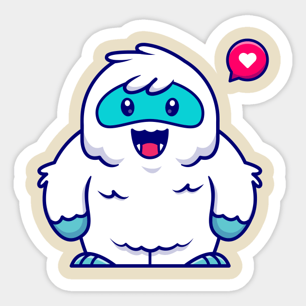 Cute Yeti Cartoon Sticker by Catalyst Labs